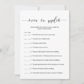 Over of onder de Kaart Vrijgezellenfeest (Voorkant)