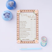 Over of onder de roze Floral Couples Shower Game C Flyer (Enkel)