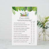 Over of onder Dinosaur Baby shower Game (Staand voorkant)