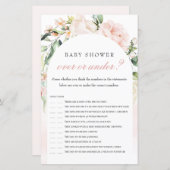 Over of onder Elephant Blush Baby shower Game (Voorkant / Achterkant)