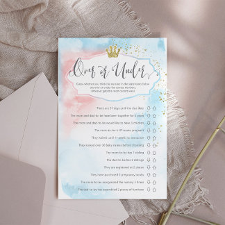 "Over of onder" Gender onthulling Waterverf Gold G