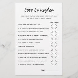 Over of onder het minimalistische Baby shower