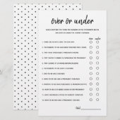 Over of onder het minimalistische Baby shower (Voorkant / Achterkant)