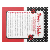 Over of Onder Ladybug Baby shower Game Pack Notitieblok (Voorkant)