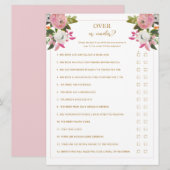 Over of onder Roze Vrijgezellenfeest Kaart (Voorkant / Achterkant)