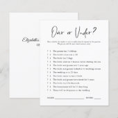 Over of onder | VRIJGEZELLENFEEST (Voorkant / Achterkant)