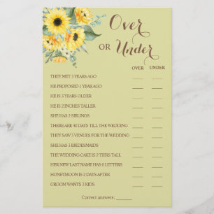 Over of onder zonnebloemen — Couplesjes — speelgoe Flyer
