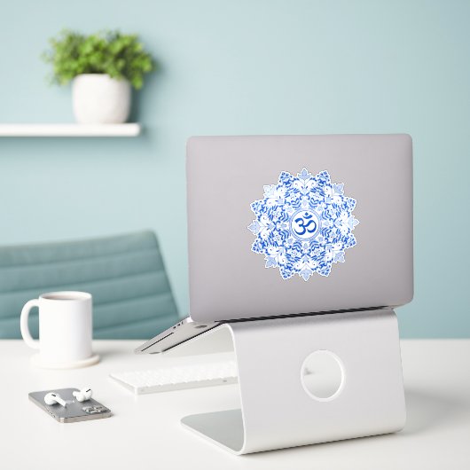 Over ontwerp sticker (Laptop op bureau)