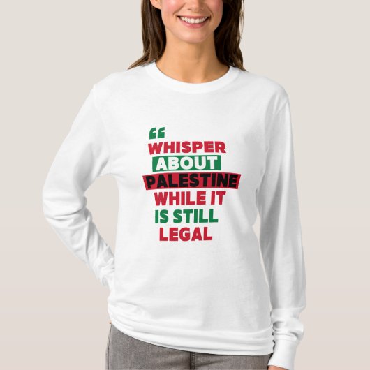 OVER PALESTINA MERCH GESPROKEN T-SHIRT (Voorkant)