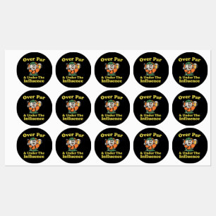 Over Par en Onder Invloed Golf Drinken  Labels