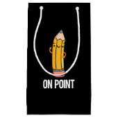 Over Point Funny Pencil Pun Dark BG Klein Cadeauzakje (Voorkant)