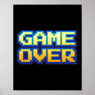 Over  Retro Videogame Arcade 80s 90s Poster