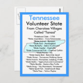 Over Tennessee Briefkaart (Voorkant / Achterkant)