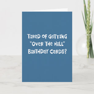 "Over the Hill" 50th Birthday Card Humor Kaart