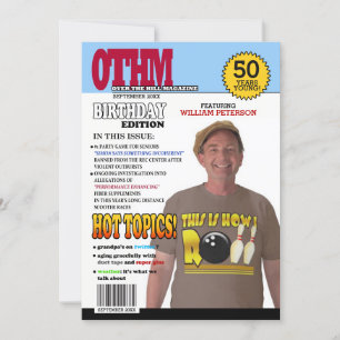 Over the Hill 50th Birthday Invitations Kaart