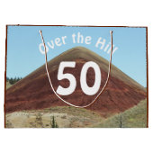 Over the Hill 50th Birthday Milestone Groot Cadeauzakje (Achterkant)