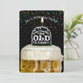 Over the Hill Birthday Party Invitation Kaart (Staand voorkant)