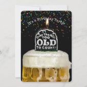 Over the Hill Birthday Party Invitation Kaart (Voorkant)