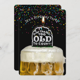 Over the Hill Birthday Party Invitation Kaart