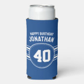 Over the Hill Birthday Sporty met Age Blue White (Seltzer Voorkant)