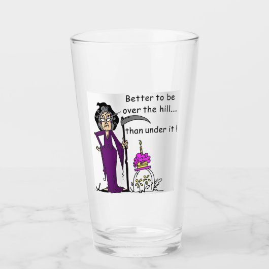 Over the Hill Drink glas (Voorkant)