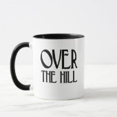 Over the Hill Funny Art Deco Birthday Mok (Links)