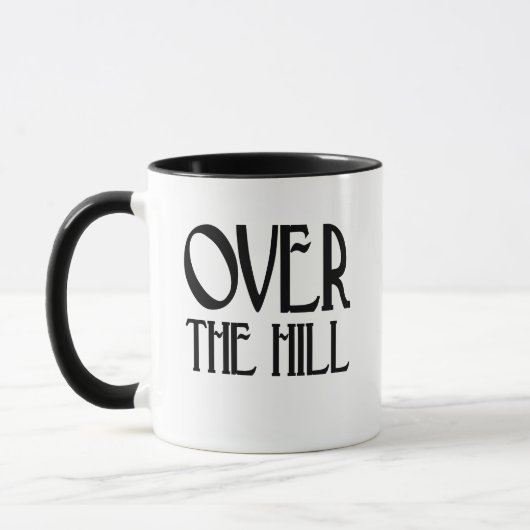 Over the Hill Funny Art Deco Birthday Mok (Links)