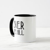 Over the Hill Funny Art Deco Birthday Mok (Voorkant links)