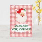 Over the Hill Grappige Kerstdag Kaart (Gele Bloem)