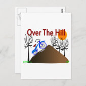 "Over the Hill" Grappige verjaardagscadeaus Briefkaart (Voorkant / Achterkant)