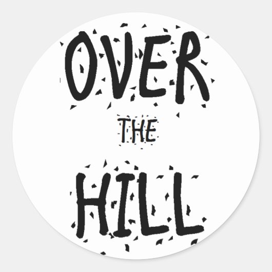 "Over the Hill" Stickers (Voorkant)