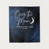 Over The Moon Achterwand Bruidsmeisjesfeest Vertic Wandkleed (Voorkant)