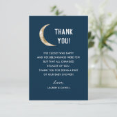 Over The Moon Baby Shower Bedankkaarten Bedankkaart (Staand voorkant)