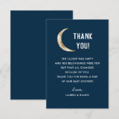 Over The Moon Baby Shower Bedankkaarten Bedankkaart (Voorkant / Achterkant)