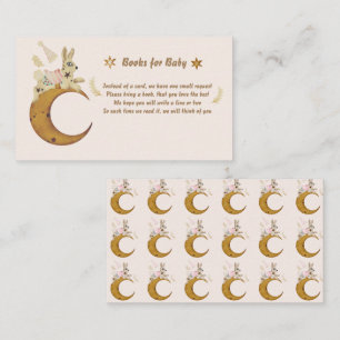 Over the Moon Baby shower Boeken voor Baby Informatiekaartje