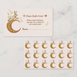 Over the Moon Baby shower Luier Raffle Informatiekaartje