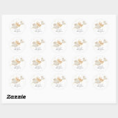 Over The Moon Baby Shower Stickers with Teddy Bear (Feuille)