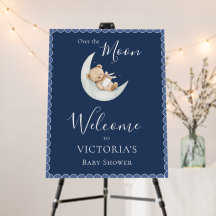 Over the Moon Bear Welcome Baby Shower