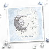 Over the Moon Blue Boy Baby shower servetten
