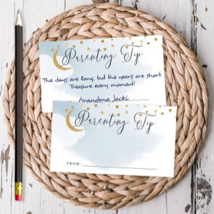 Over the Moon Blue Ouderschap Tip Jar Advies Kaart