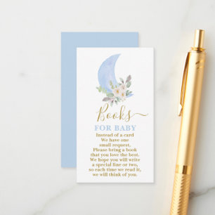 Over the moon Boeken voor Baby Boy Kaart