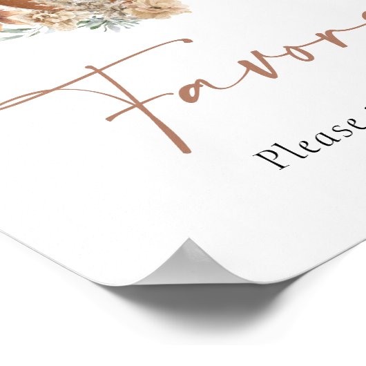 Over the moon Boho Bloemen Favorieten Bord Poster (Hoek)