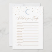 Over the Moon Boy Baby shower Wensen voor Baby Kaart (Voorkant)