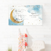 Over the Moon Dreamy Blue Sky Baby shower Spandoek (Insitu)