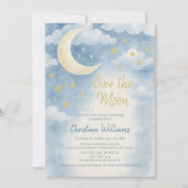 Over the Moon for Baby Shower Invitation (Devant)