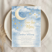 Over the Moon for Baby Shower Invitation