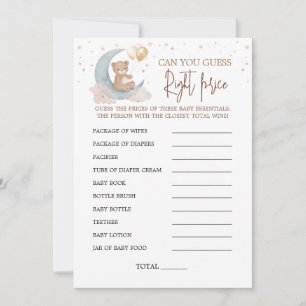 Over the Moon Guess Right Prijs Spel Kaart