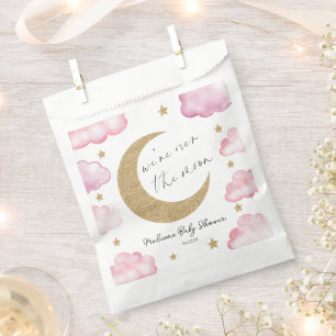 Over The Moon Hemelroze Wolken Baby Shower Bedankzakje