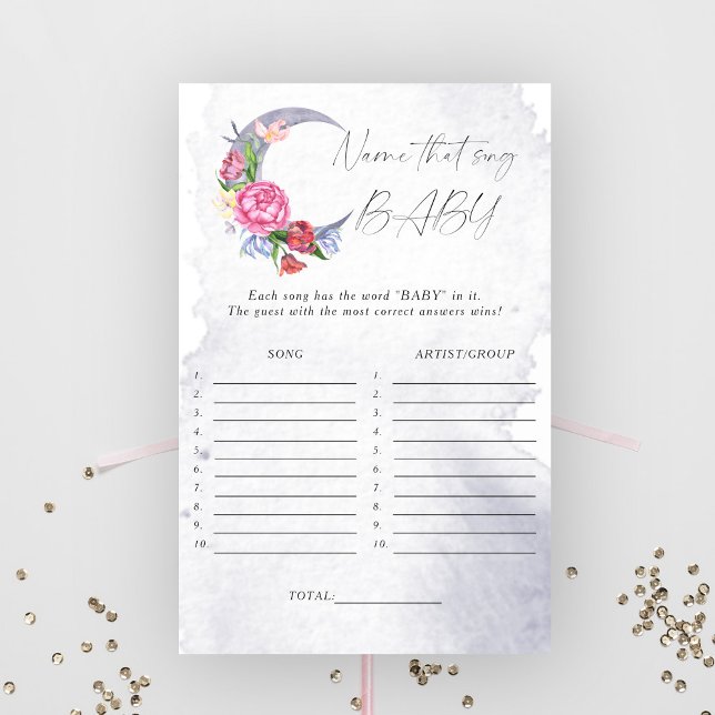 Over the Moon Naam dat nummer baby shower spel (Creator heeft geüpload)