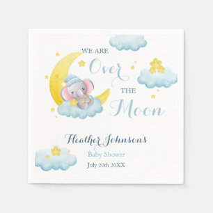 Over The Moon Olifant Jongens Baby Shower Servet